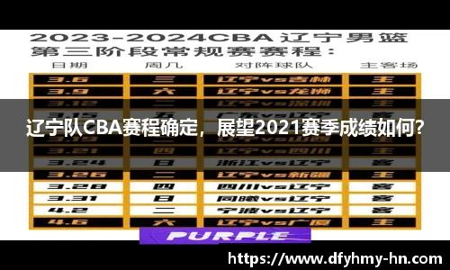 辽宁队CBA赛程确定，展望2021赛季成绩如何？